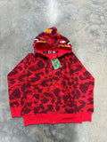 Red BAPE ABC zipup hoodie